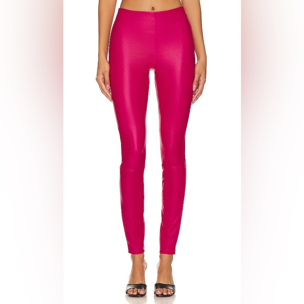 Good American Better Than Leather Faux Leather Leggings XS Love Potion 007